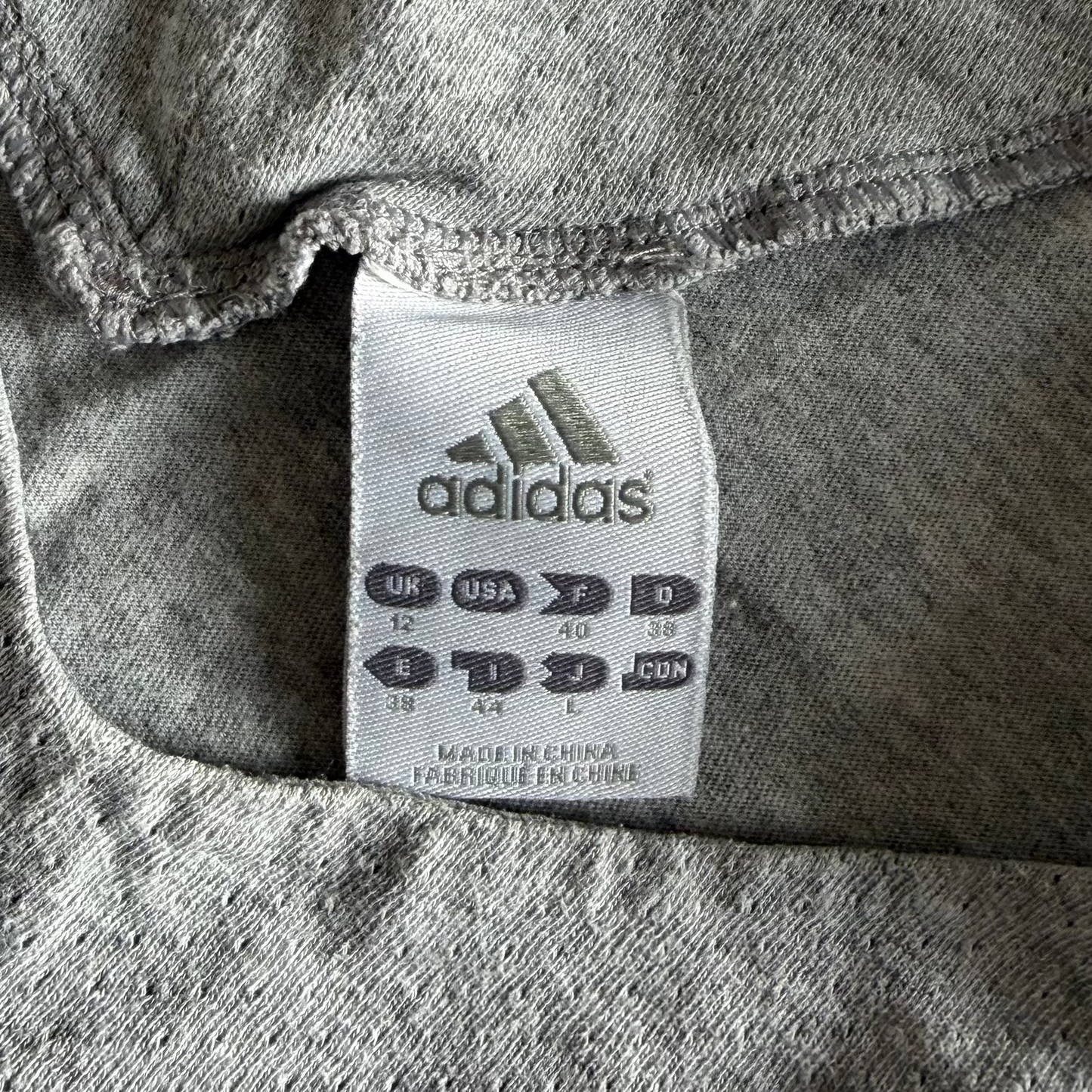 Y2K Adidas Three Stripe V-Neck Tank - L