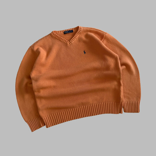 90s Polo Ralph Lauren V-neck Heavy Knit - M