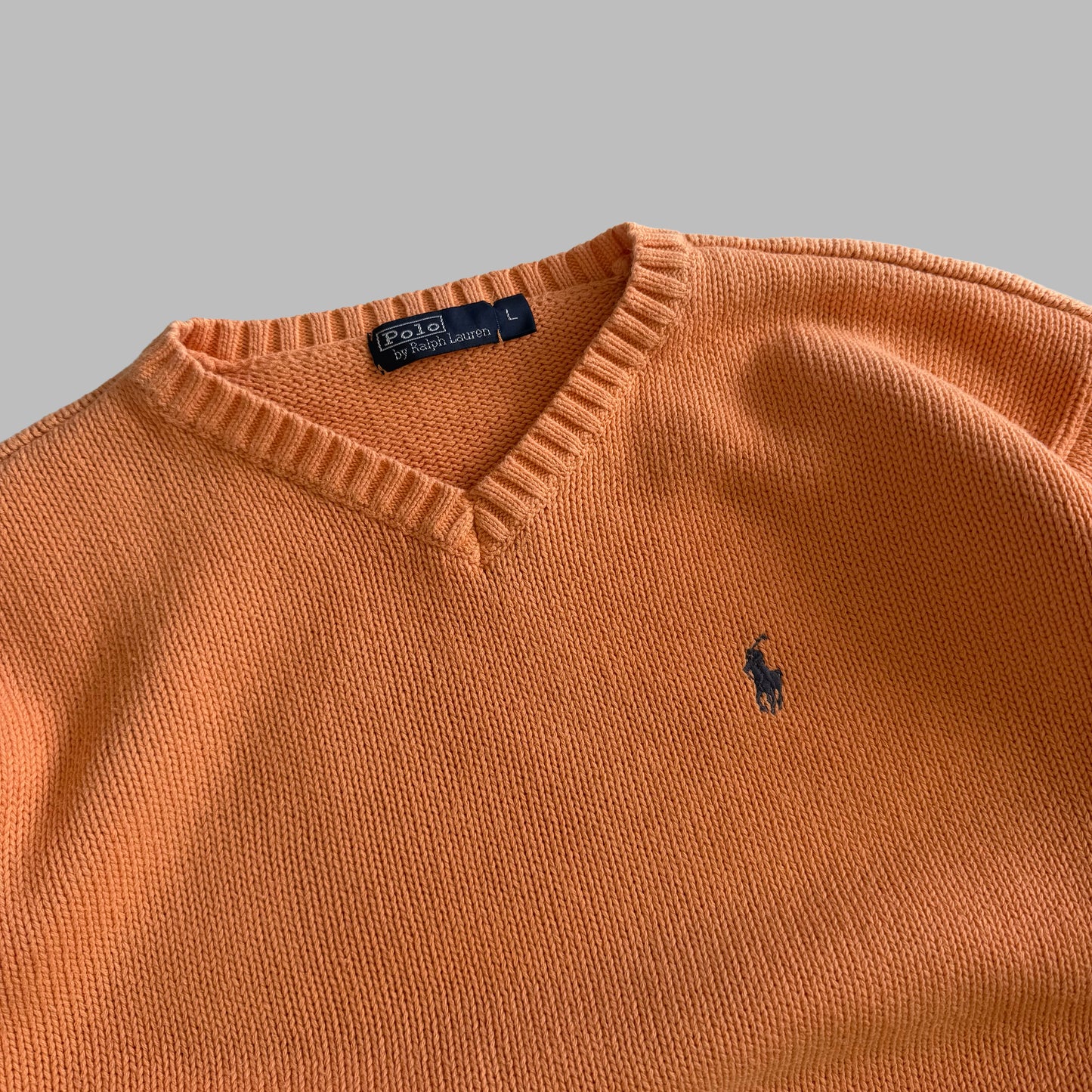 90s Polo Ralph Lauren V-neck Heavy Knit - M