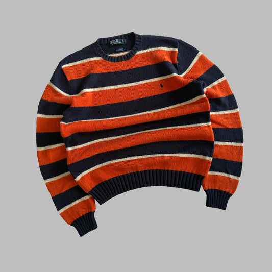90s Polo Ralph Lauren Striped Heavy Knit - L