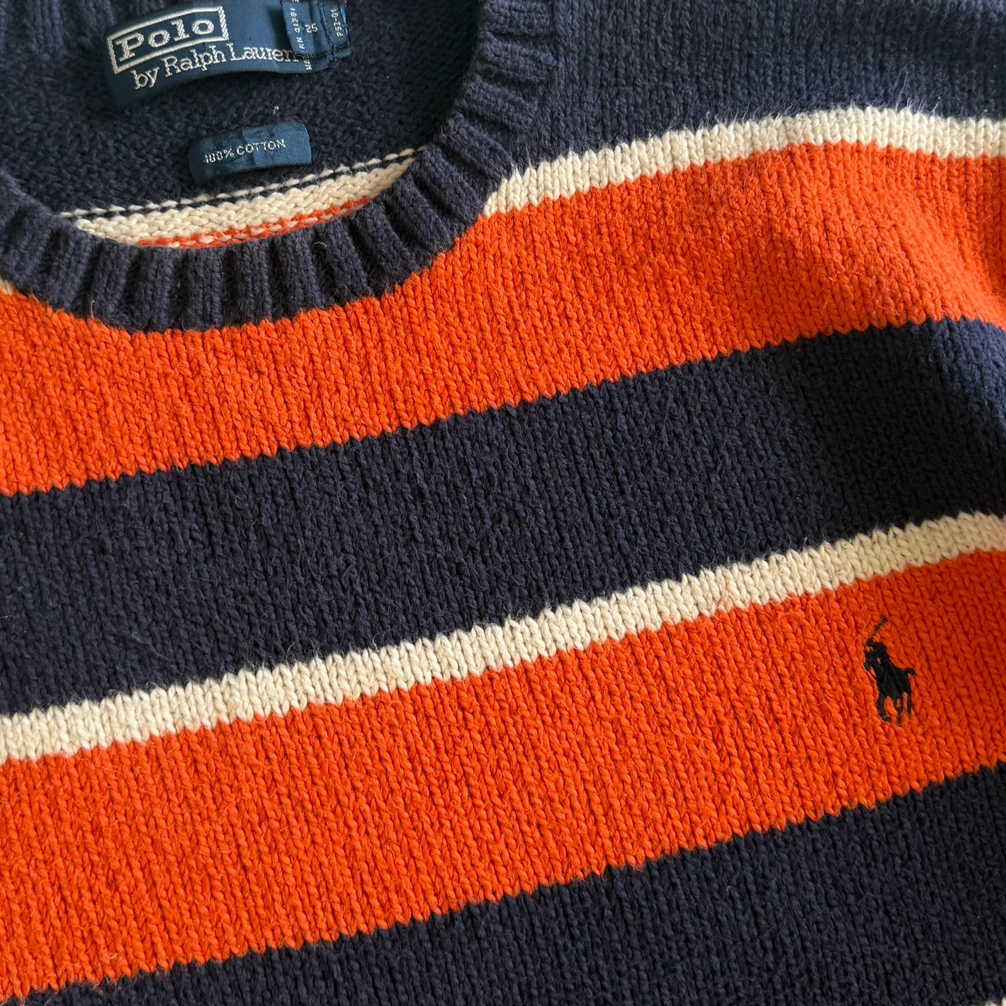 90s Polo Ralph Lauren Striped Heavy Knit - L