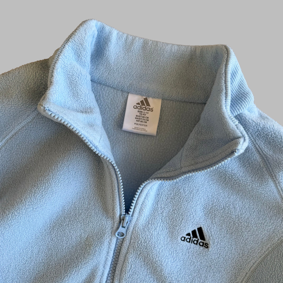 Y2K Adidas Cropped Heavyweight Fleece - S