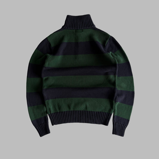 90s Polo Ralph Lauren Striped Quarter Zip - S