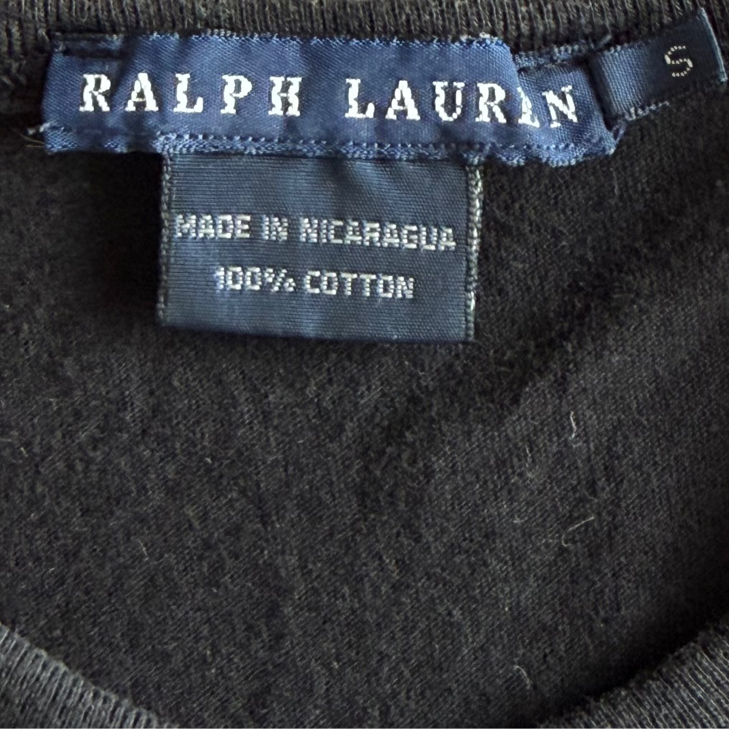 Y2K Ralph Lauren Cursive Spell Out Fitted T-Shirt - S
