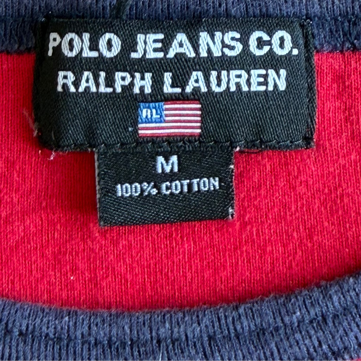 Y2K Ralph Lauren Polo Jeans Co Ringer Baby Tee - M/L