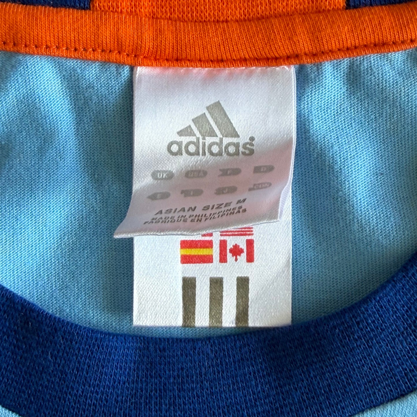 Y2K Adidas Raglan Spell Out Baby Tee - S