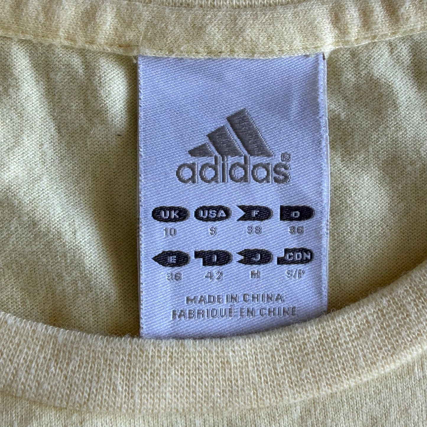 Y2K Adidas Spell Out Three Stripe Baby Tee - S