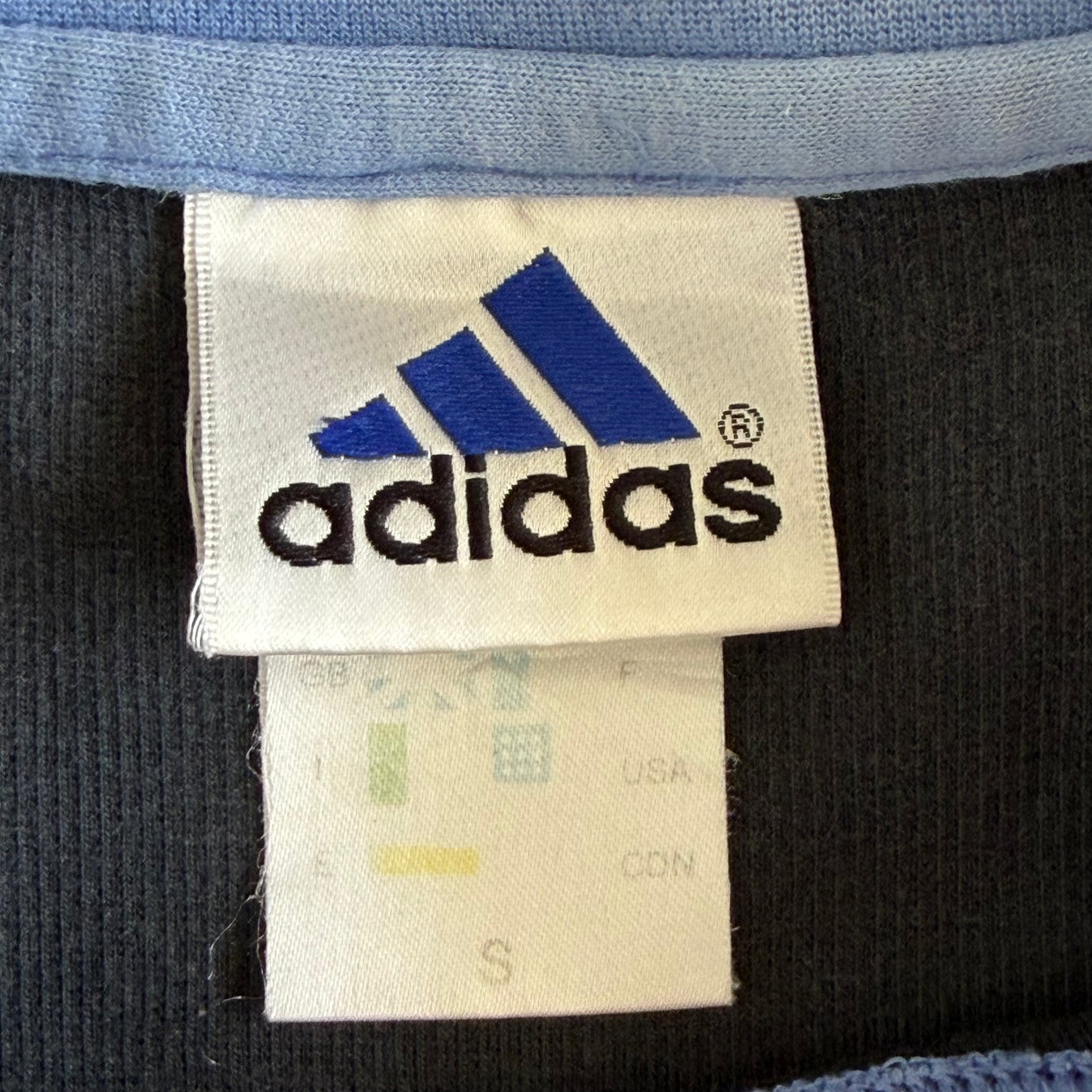 Y2K Adidas Spell Out Raglan Baby Tee - S
