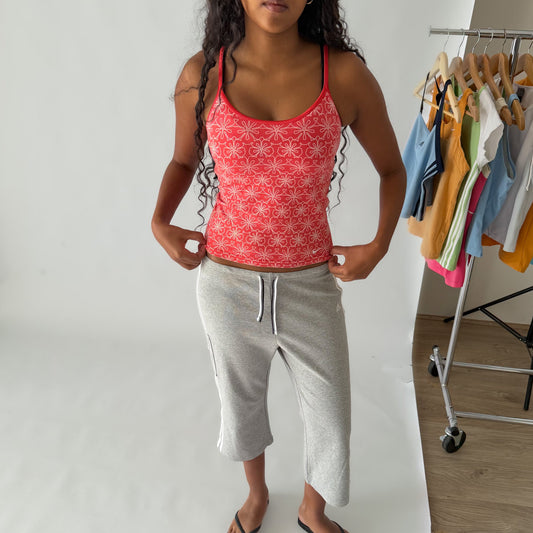 Y2K Nike Hibiscus Print Tank - S/M