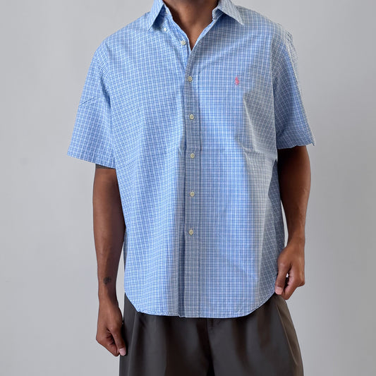 Y2K Polo Ralph Lauren Checkered Button Up Shirt - XL
