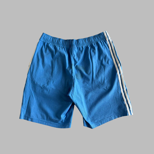 Y2K Adidas Three Stripe Cotton Shorts - L