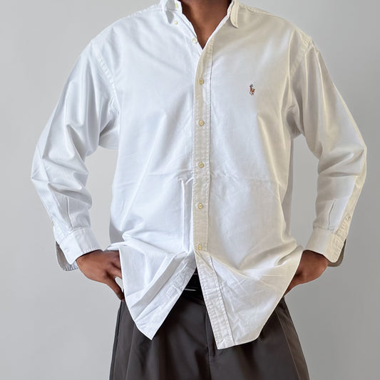 Y2K Polo Ralph Lauren Cotton Button Up Shirt - XL