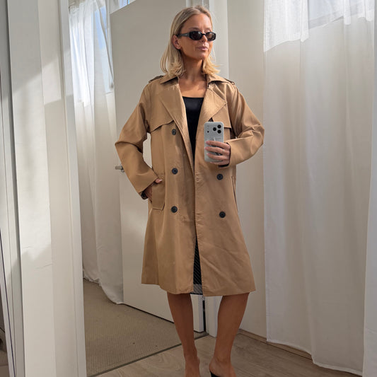 90s Burberry Double Breasted Trench Coat - S