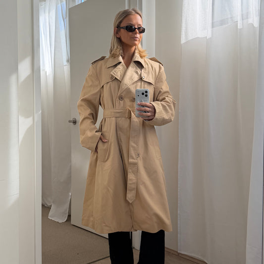 90s Burberry Double Breasted Trench Coat - S