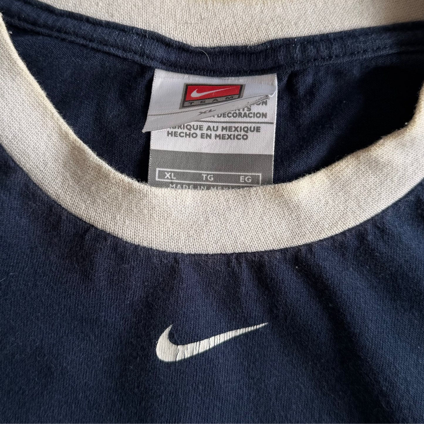 Y2K Nike Yankees Ringer T-Shirt - XL