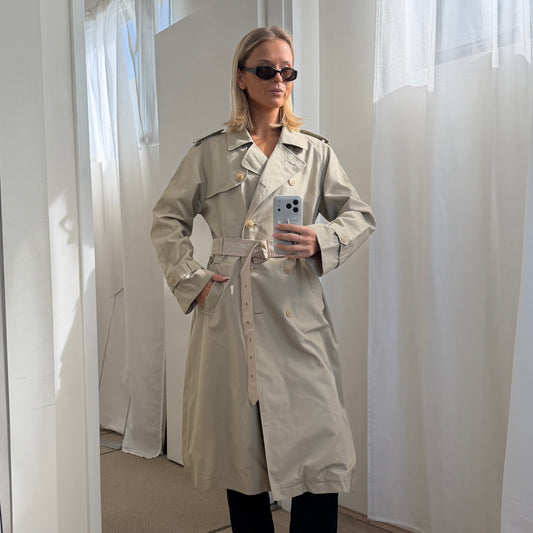 90s Burberry Double Breasted Trench Coat - XS
