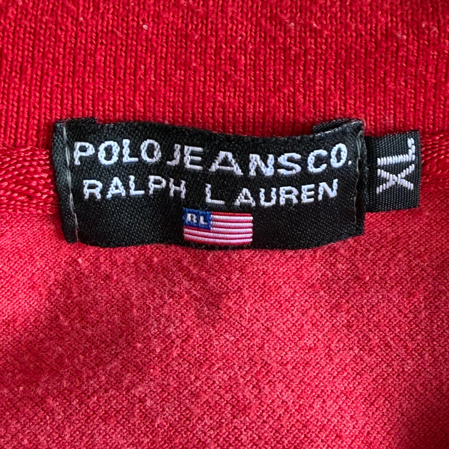 Y2K Ralph Lauren Polo Jeans Co Varsity Polo T-Shirt - L