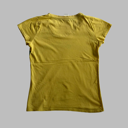 Y2K Adidas Striped Spell Out Baby Tee - M