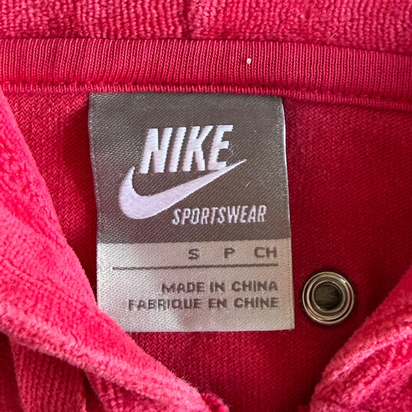 Y2K Nike Spell Out Velour Velvet Jacket - S