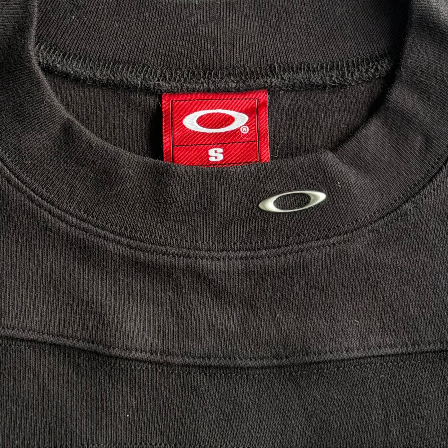 Y2K Oakley Ribbed Thermal Sweatshirt - S