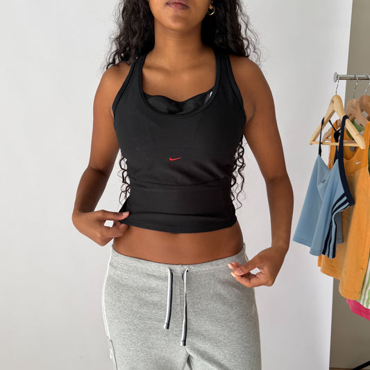 Y2K Nike Panelled Strappy Activewear Top - S/M
