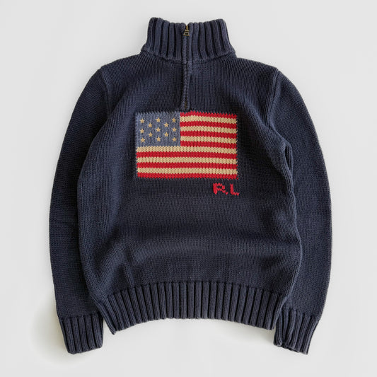Ralph Lauren Flag Quarter Zip - XS