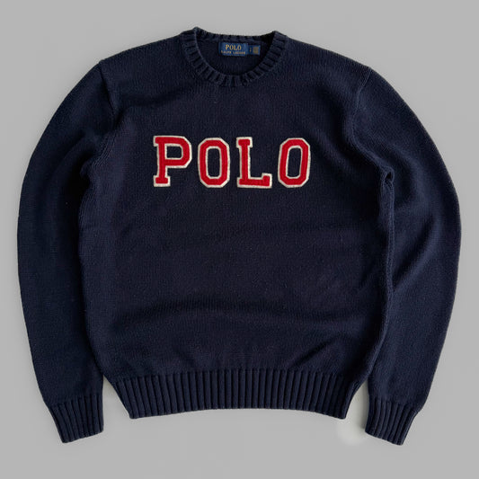 Ralph Lauren Spell Out Heavy Knit - Small