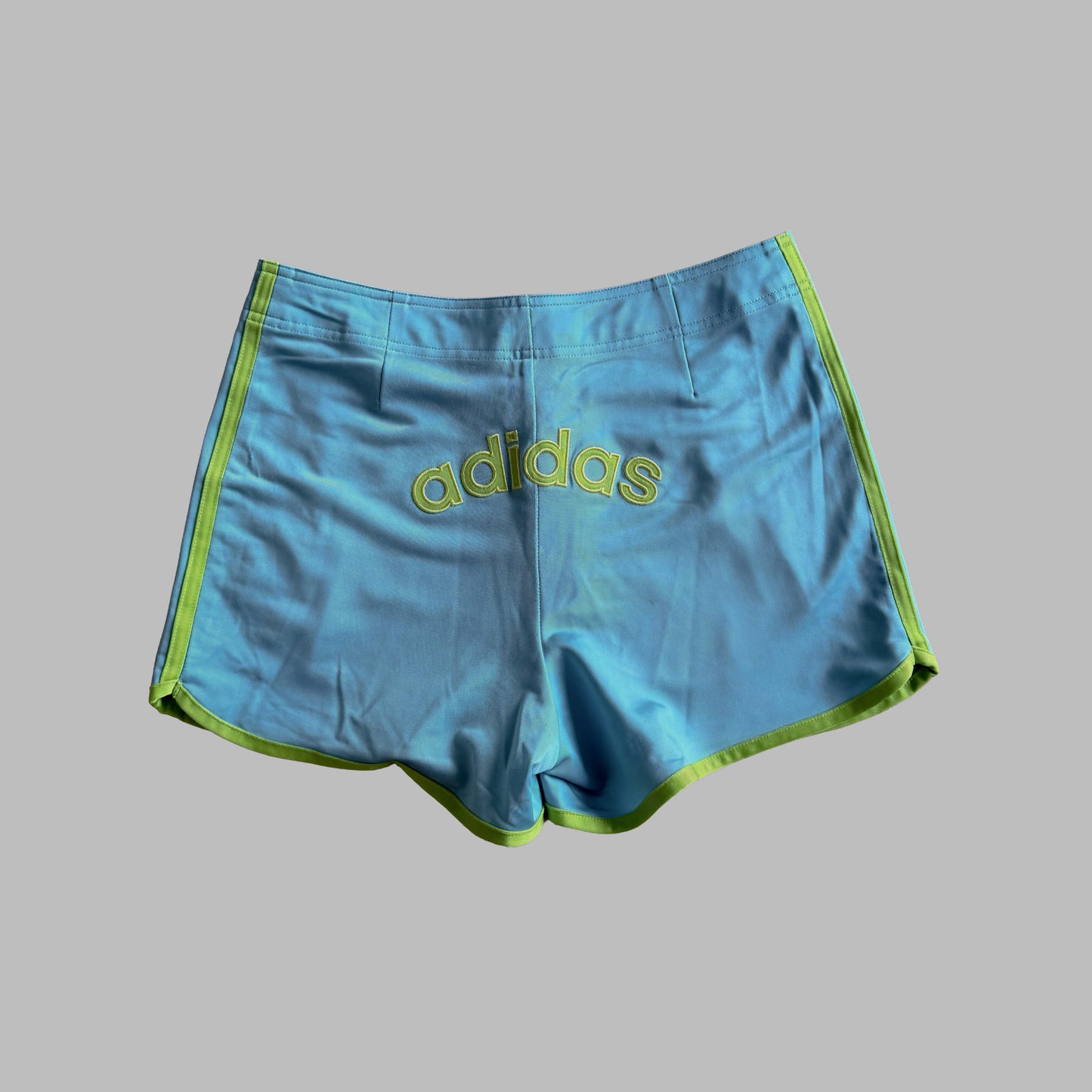 Y2K Adidas Spell Out Mini Shorts - S