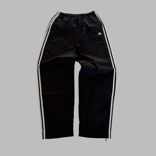 90s Adidas Three Stripe Wide Leg Track Pants - L