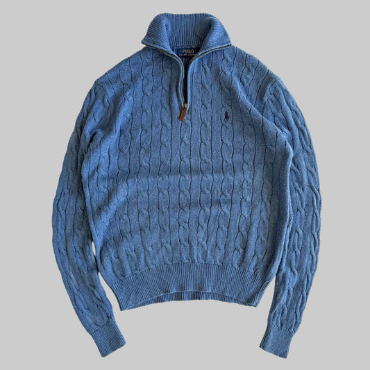 Ralph Lauren Cable Knit Quarter Zip - XS