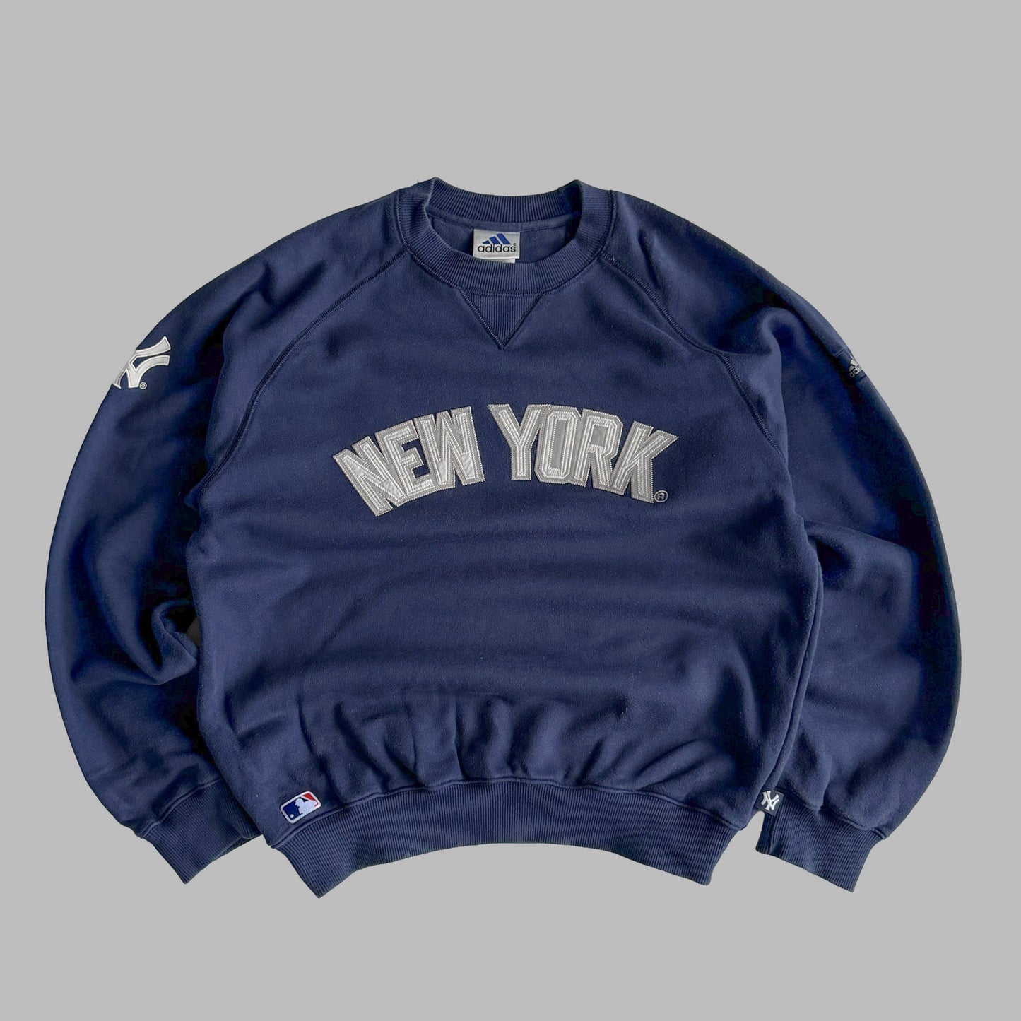 90s Adidas New York Spell Out Sweatshirt - M