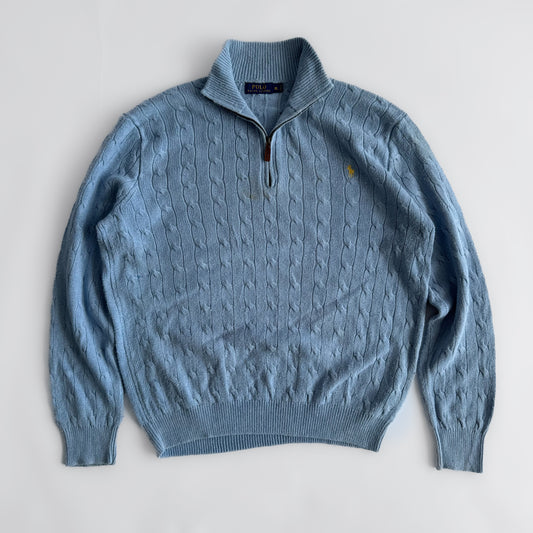 Ralph Lauren Cable Knit Quarter Zip - XL