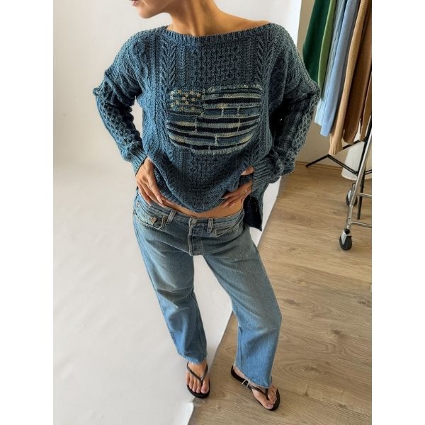Polo Ralph Lauren Cable Knit Flag Knit - XL