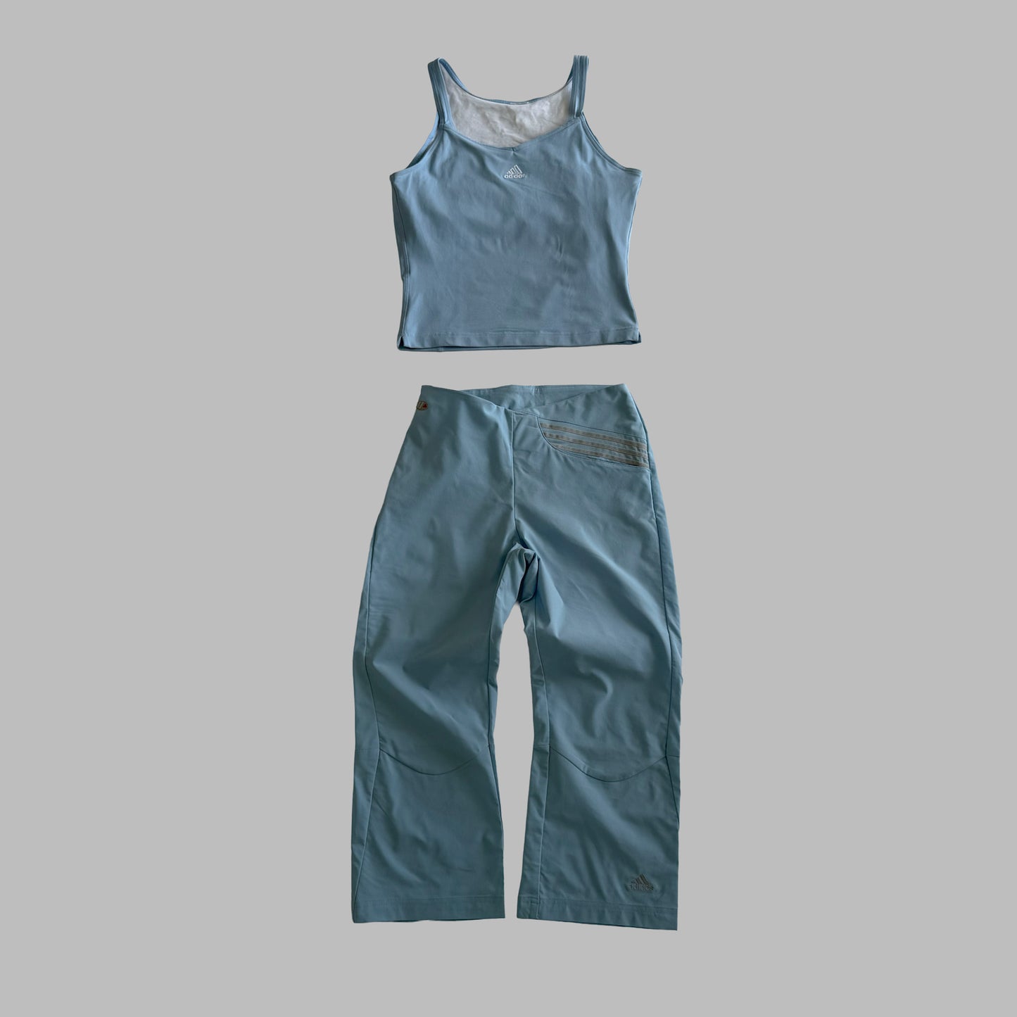 Y2K Adidas Top and Capri Matching Set - M