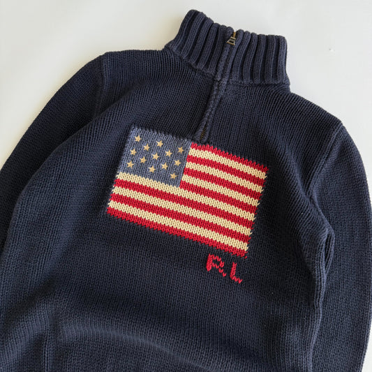 Ralph Lauren Flag Quarter Zip - XS