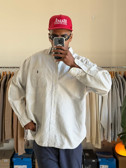 Ralph Lauren Striped Button Up Shirt - XL