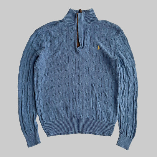 Ralph Lauren Cable Knit Quarter Zip - Medium