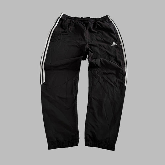 Y2K Adidas Three Stripe Baggy Track Pants - L