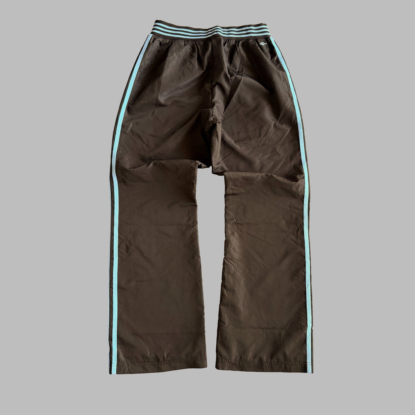Y2K Adidas Three Stripe Straight Leg Track Pants - S