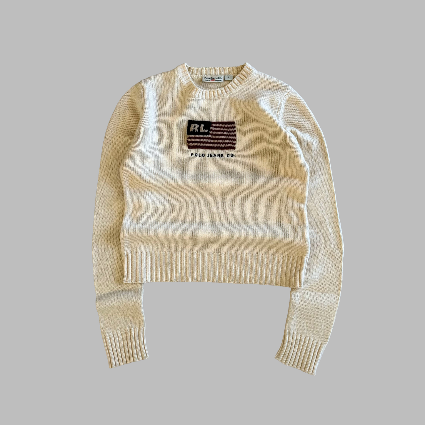 Y2K Ralph Lauren Polo Jeans Co Flag Heavy Knit - S