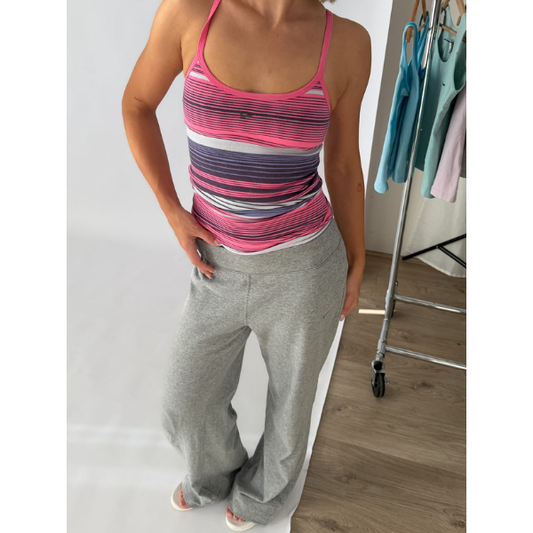 Y2K Nike Striped Activewear Tank - S