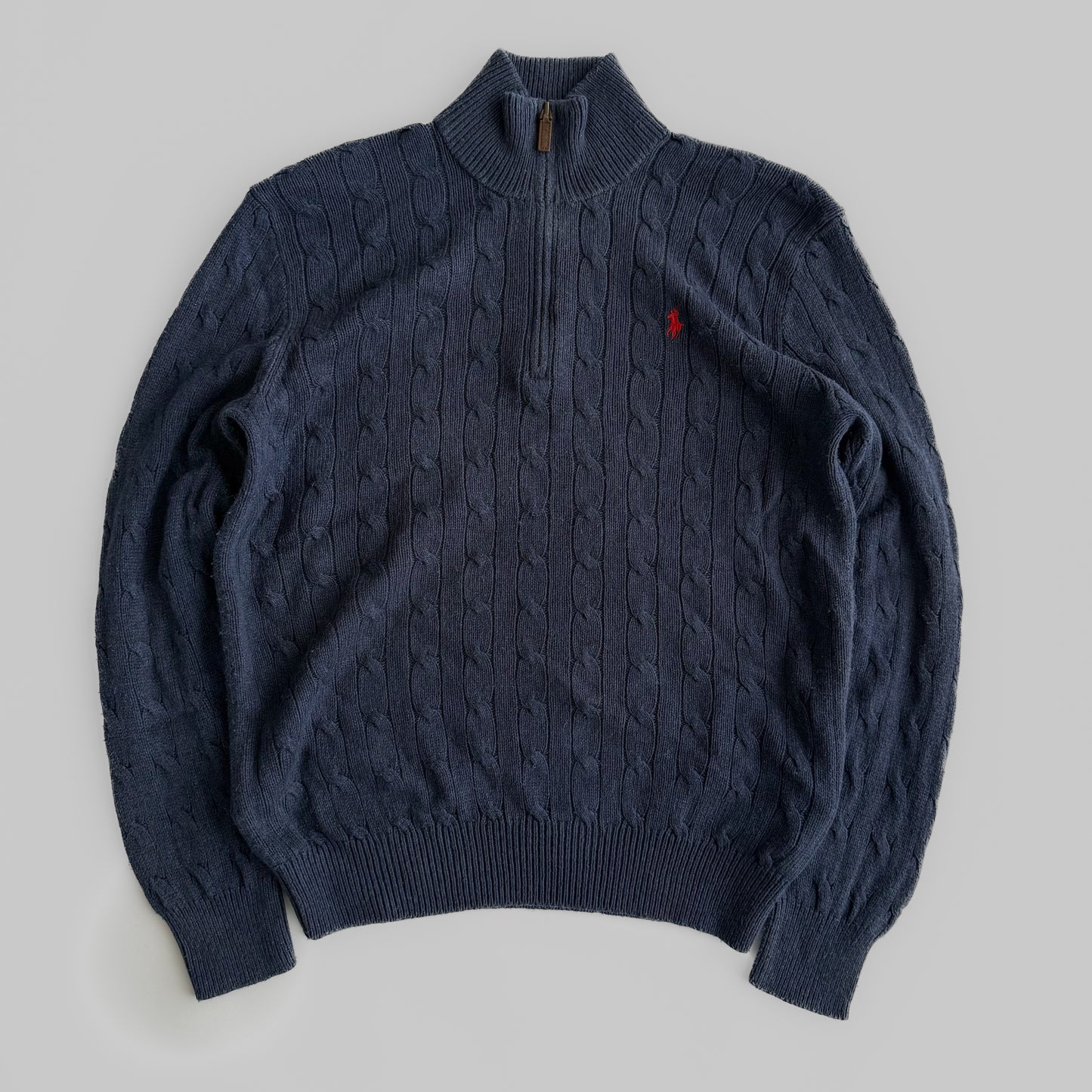 Ralph Lauren Cable Knit Quarter Zip - Medium