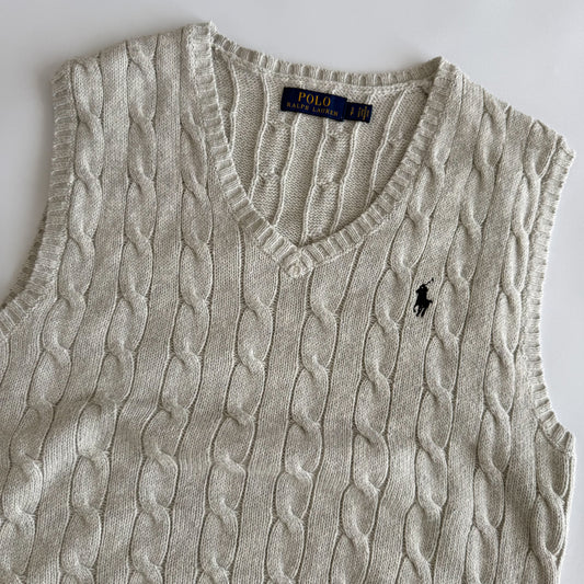 Ralph Lauren Cable Knit Vest - Small