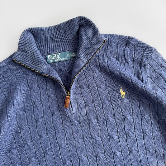 Ralph Lauren Cable Knit Quarter Zip - XL