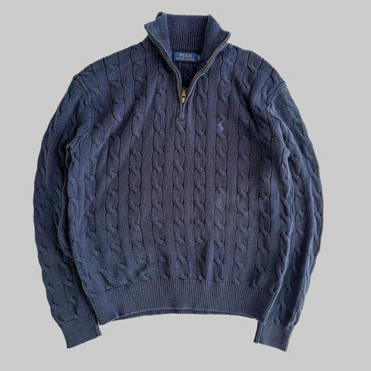 Ralph Lauren Cable knit Quarter Zip - XL