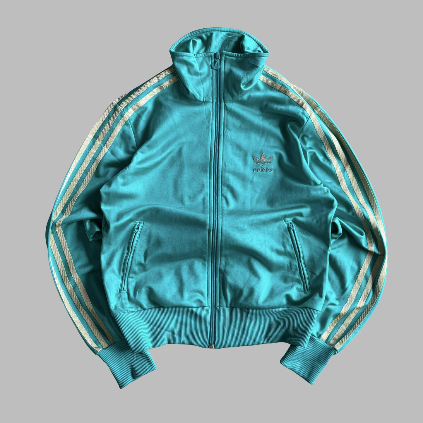 90s Adidas Three Stripe Track Jacket - S