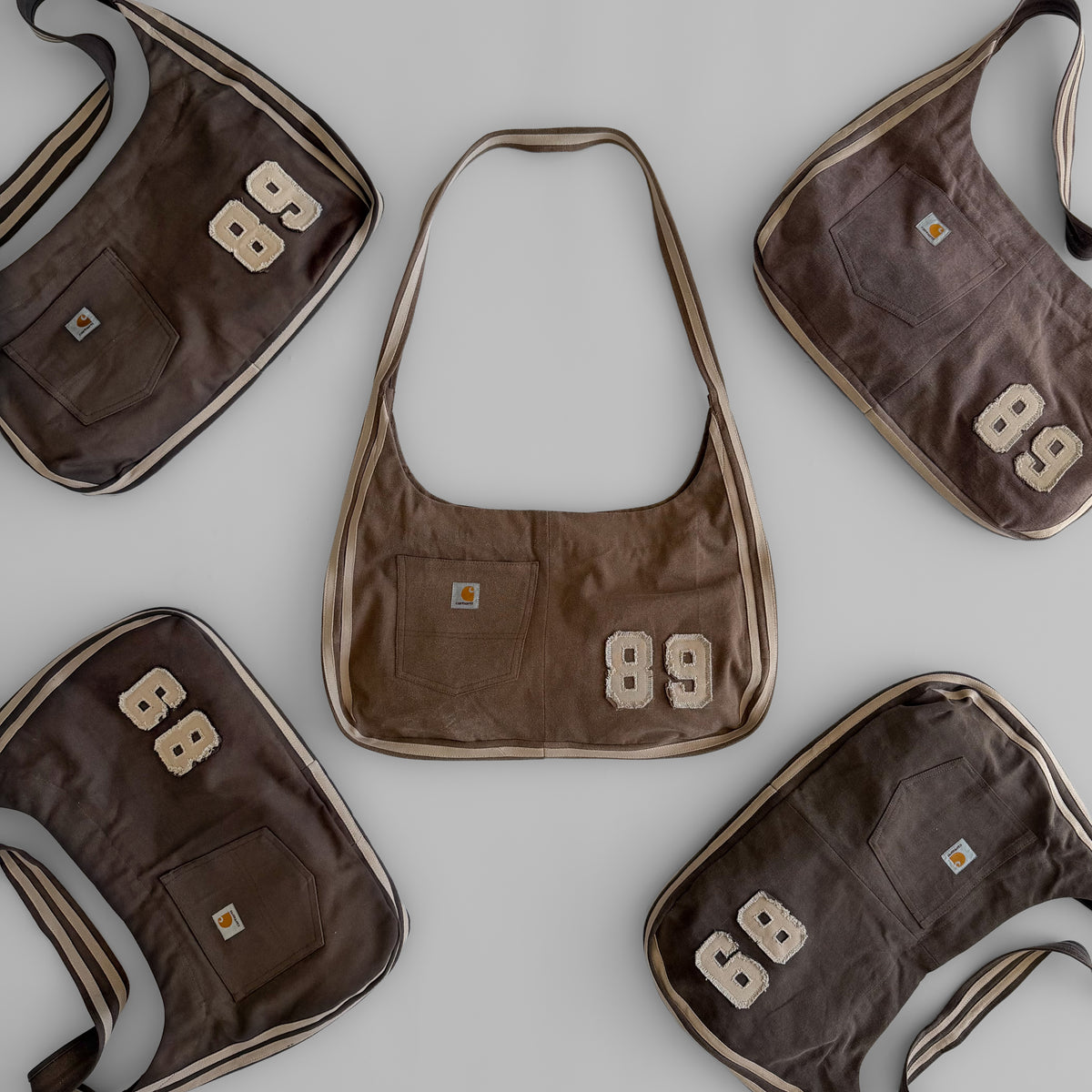 Reworked Carhartt Racer Bag - Brown
