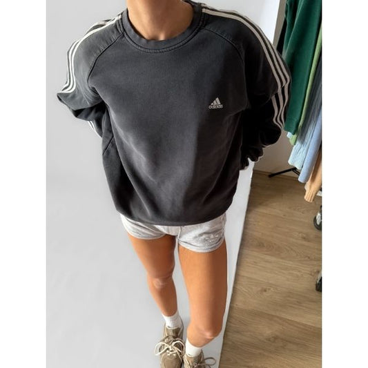 Y2K Adidas Three Stripe Sweatshirt - M