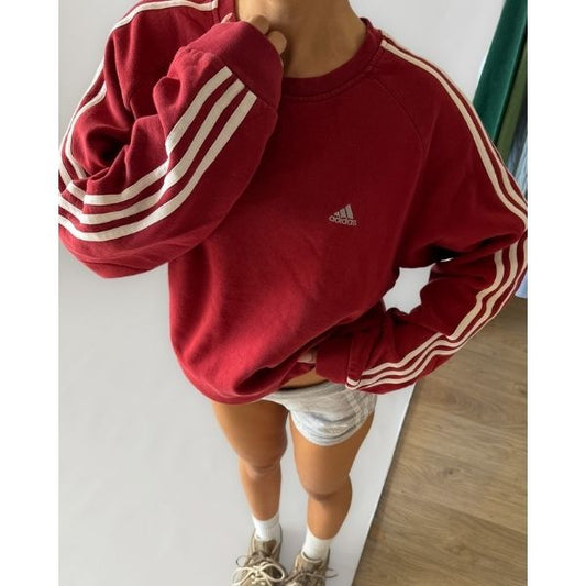 Y2K Adidas Three Striped Sweatshirt - M