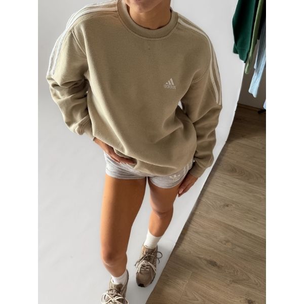 Y2K Adidas Three Striped Sweatshirt - S